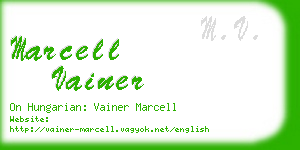 marcell vainer business card
